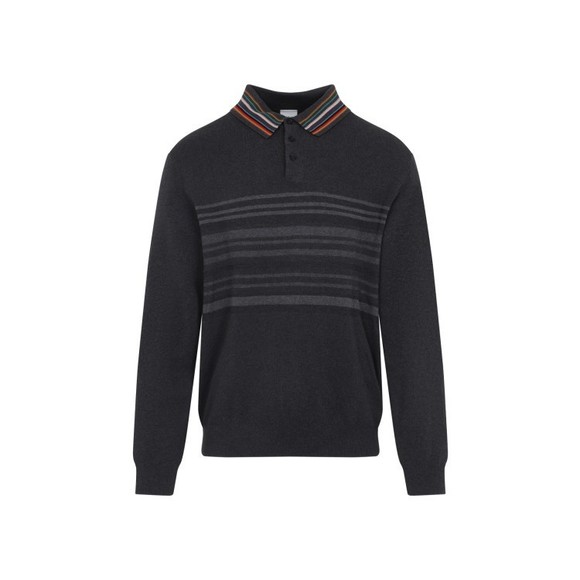 Paul Smith Striped Polo Shirt With Collar Detail - NWT - Picture 1 of 3